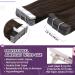 Laavoo Real Hair Tape Extensions #4 Dark Brown - 55cm 50g 20PCs - Invisible Brown Hair Extensions - Buy Online on SooperMarket.com