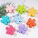 8PCS Flower Hair Claw Clips Set - Matte Finish, Strong Hold Hair Clamps for Women & Girls - Hair Accessories in 8 Colors: Blue, Pink, Rose Red, Purple, Yellow, Green, Orange - Buy Online on SooperMarket.com
