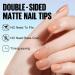 TOMICCA Extra Short Oval Nail Tips 180PCS Soft Gel Nails - Matte Full Coverage 15 Sizes - Nude Press On Tips for Nail Art Extensions - Buy Online on SooperMarket.com