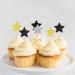 120 Pcs Star Cupcake Toppers Happy New Year Glitter Black Gold and Silver Star Cake Topper Picks Toothpick Toppers New Year Photo Props for New Year Party Supplies (Star) - Buy Online on SooperMarket.com
