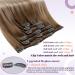 Buy Laavoo Real Hair Clip-In Extensions - Ombre Blonde Balayage Remy Hair 105g 7PCS 45cm | Quality Double Tresse - Buy Online on SooperMarket.com