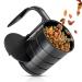 Pet Food Scoop, Dog Food Cups, Plastic Food Scoop with Measuring Lines, (Includes 1 C, 3/4 C, 1/2 C, 1/4 C), Pet Food Measuring Cups for Dog, Cat or Bird Food, Injection Molded and Dishwasher Safe Black