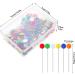 200 Dark Flower Head Straight Sewing Pins for DIY Projects and Quilting - Assorted Colors - Buy Online on SooperMarket.com