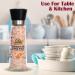 Himalayan Chef Pink Salt and Pepper Grinder Set - Adjustable Ceramic Grinders - Tall Glass Shakers - Large Salt and Pepper Mills (5351AX2) - Buy Online on SooperMarket.com