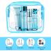 Clear TSA Approved Quart Size Travel Toiletry Bag - Blue Cosmetic Pouch for Airport Security - Buy Online on SooperMarket.com
