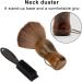 Neck Duster and Black Plastic Brush Fast Cleaning Neck Dust Brush with Nylon Bristles and Wooden Handle Neck Hair Cleaning Brush with Stand Up Base Practical Barber Accessories for Hair Cutting - Buy Online on SooperMarket.com