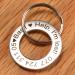LYL Stainless Steel Dog Tag - Deep Engraved Front & Back Silver Ring Shape (Small) | International Shipping - Buy Online on SooperMarket.com