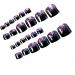 24Pcs Press On Toe Nails False Toenails for Women and Girls Short Glitter Toe Naiils Decorated Press On Toe Nails Full Cover Fake Toenails with Glue On Toenails for Women Blue - Buy Online on SooperMarket.com