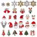 3D Christmas Nail Art Charms 28 Pcs Metal Nail Studs Snowflake Santa Elk Snowman Christmas Nail Rhinestones and Gems Nail Jewelry for Nail Art Decorations DIY Crafts (Multi-Colored A)