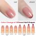 YTD Likomey Color Changing Gel Nail Polish 15ml - Burgundy Red to Nude Pink - Thermal Mood Temperature Change - UV Salon Quality for Autumn/Winter Manicure - Buy Online on SooperMarket.com