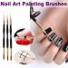 Famidiqgo Nail Stamper Set - French Tip Nail Art Kit with Clear Jelly Stamper Scraper & 3 Double-Ended Brushes for DIY Manicures - Buy Online on SooperMarket.com