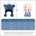 KAKU NANU Double Pom Pom Earflap Toddler Winter Hat - Fleece Lined Beanie for Boys and Girls 6-12 Months - Blue-Grey - Buy Online on SooperMarket.com