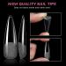 240PCS Clear Stiletto Nail Tips - Soft Gel False Nails for Salon-Quality Manicures at Home - Press On Nails in 12 Sizes - Square Nail Tips for DIY Extension - AOREAM - Buy Online on SooperMarket.com