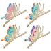 4 Pcs 4.3 Inch Butterfly Hair Claw Clips  Large Non Slip Strong Cute Metal Claw Clip Sparkly Flying Butterfly Hairpin Butterfly Clamps Butterfly Hair Accessories for Women Girl Gifts