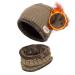 Aisprts Kids Winter Beanie Hat and Scarf Set Knitted Thermal Fleece Lining Hat and Snood Neck Warmer for Boys Girls One Size Khaki