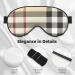 SSIMOO Gray Plaid Sleep Eye Mask for Women | Breathable Travel Eye Patch | Perfect Relaxation Accessory - Buy Online on SooperMarket.com