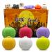 QINGQIU 6 Pack Halloween Pumpkin Bath Bombs with Halloween Squishy Toys Inside for Kids Girls Boys Halloween Toys Halloween Treat Bags Gifts