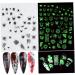 Halloween Nail Art Stickers Glow in The Dark Nail Decals 3D Self-Adhesive Fluorescent Nail Stickers Skull Spider Witch Ghost Pumpkin Bat Snake Nail Design for Women and Girls DIY Acrylic Nail - Buy Online on SooperMarket.com