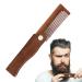 Natural Wooden Beard Comb for Men - Folded Mustache & Beard Brush | Antistatic Pocket Beard Care Tool - Buy Online on SooperMarket.com