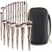 Brush set make-up 18 PCs Professional make-up brush set eyes shadow rouge travel kabuki face powder eyes make-up brush with case (champagne) champagne-mit etui