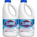 Clorox Splash-Less Bleach1, Disinfecting Bleach Kills 99.9% of Bacteria and Viruses, Regular 40 Fluid Ounce Bottle - Pack of 2 (Package May Vary)