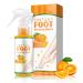 Tongyend Foot Peel Spray Foot Mask Orange Oil Instant Hydrating Nourish Foot Peeling Spray Exfoliator For Cracked Rough Heels & Calluses on Feet Elbows Toes Fingers (Orange)