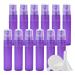 Zeoabsy 20 pieces empty plastic 3ml matt purple spray bottle small with fine fog spray pump bag atk atomizer pumping pum perfumer panel tabering set for water alcohol 2x funnel 3ml violet