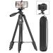 60" Camera Tripod with Travel Bag,Cell Phone Tripod with Remote,Professional Aluminum Portable Tripod Stand with Phone Tripod Mount&1/4Screw,Compatible with Phone/Camera/Projector/DSLR/SLR 60" 5-Section Tripod