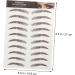 FOYTOKI 9 Sheets Waterproof Eyebrow Stickers Hairlike Eyebrows Brown Imitation Eyebrow 6d Transfer Stickers - Buy Online on SooperMarket.com