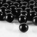CYS EXCEL Black Glass Marble Gemstone Vase Filler (1 LB) | Multiple Color Choices Aquarium Glass Round Marble Beads | Decorative Mosaic Glass Gem Pebbles (Approx. 80-93 PCS) 1 LB Black