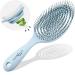 marQus Detangle Hair Brush women and men Exclusive Ultra-soft bending Bristles and Body - Glide Through Tangles With Ease For All Hair Types - Women Men Wet And Dry Hair 1pcs Arctic Brush