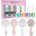 8 in 1 Dip Powder Starter Kit - Clear Pink French White Nude Colors - Daily Makeup Fine Dipping Powder Set with Liquid, Brush Cleaner, Base, Top & Activator - 18g - Buy Online on SooperMarket.com