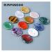 Thumb Worry Stone for Anxiety Natural Crystals Pink Crystal Amethyst Tiger Eye for Stress Relief Meditation(Unakite) - Buy Online on SooperMarket.com