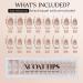 BTArtboxnails XCOATTIPS Cat Eye French Tip Press On Nails | Medium Almond Soft Gel Nail Extensions | Soak Off Acrylic Fake Nails - Buy Online on SooperMarket.com