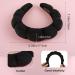 WLLHYF Spa Headband Wristband Set for Washing Face Sponge Makeup Skincare Hairband Soft Towel Cloth Headwear Puffy Non Slip Padded Hair Band Hair Accessory for Women Girls Shower Sports(Black) - Buy Online on SooperMarket.com