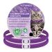 Calming Collar for Cats Cat Calming Collar Anxiety Relief Adjustable Waterproof Pheromone Anti Anxiety Cat Collar Natural Calm Treatment with 60 Days for Kitten Medium Large Cats Purple-2Pcs