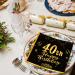 40 Black & Gold Birthday Napkins - Elegant 33x33cm Party Supplies for Men & Women - Perfect for 40th Birthday Decorations - Buy Online on SooperMarket.com
