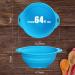 Jovilife Collapsible Silicone Salad Bowl 64oz - Durable Camping Bowl for Outdoor Hiking - Food-Grade Silicone Container for Storage and Mixing - 1 Pack (Blue) - Buy Online on SooperMarket.com