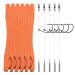 THKFISH Fishing Ready Tied Rigs Drop Shot Rig with Wacky Rig Hooks Drop Shot Weights Swivel Wire Leader Line Rigs Bass Fishing Rigs 5PCS SINKER 1/4 oz 1/0# Hooks