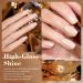 RARJSM Glitter Nude Gel Polish Set - 6pcs Pale Pink, Milky Jelly, Cashmere, Beige, Apricot, Champagne, Brown | UV LED Cured Translucent Natural Soak Off Iridescent Holographic Nail Polish 7.5ml - Buy Online on SooperMarket.com