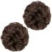 PORSMEER Messy Hair Buns Extensions- Curly Wavy Updo Scrunchies for Women, Medium Brown - Buy Online on SooperMarket.com