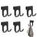 Razor holder shower without drilling 5 PCs razor holder razor hook multi -purpose hook aluminum razor bracket shower self -adhesive razor holder shower for bathroom kitchen organizer black