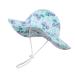 LANGZHEN Beach Sun Protection Hat for Baby Girls Adjustable Toddler Kids Hat Wide Brim Summer Play Hat with Chin Strap cherries 1-2 Years