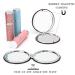 Compact Vanity Makeup Mirror | Elegant Black Travel Cosmetic Mirror for Men, Women, and Girls | Portable Handheld Magnifying Mirror for Pocket, Purse, Wallet - Buy Online on SooperMarket.com