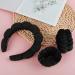 WLLHYF Spa Headband Wristband Set for Washing Face Sponge Makeup Skincare Hairband Soft Towel Cloth Headwear Puffy Non Slip Padded Hair Band Hair Accessory for Women Girls Shower Sports(Black) - Buy Online on SooperMarket.com