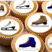 24 edible PRE CUT Ice Skating bookts style kids childrens party decorations Wafer Paper Cupcake Fairy Cake Toppers