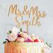 Wedding Cake Toppers Engagement Gifts Mr & Mrs Cake Topper Personalised Gifts for Couple Party Decorations Wooden Cake Topper Custom Gifts 2 Designs with Any Name(Design1) - Buy Online on SooperMarket.com