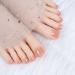 Decorative nail patch ice-cold nude toenails toenails toenails finished nail patches.