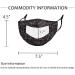 Set of 2 Reusable Adjustable 3-Layer Clear Black Game Face Masks - Gyothrig - Buy Online on SooperMarket.com