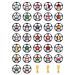 35 x Pre Cut World Cup Flags Football Cupcake Toppers/Decorations Edible Wafer Paper